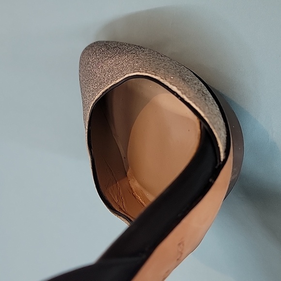 BCBGMAXAZRIA Koda Black Silver Sparkly Vero Cuoio Heels Size 8 - Picture 10 of 16